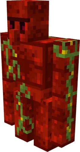 Полностью красный скин голема