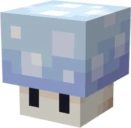 Светло-голубой светящийся гриб