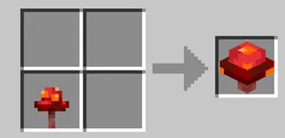 Крафт блока багрового гриба