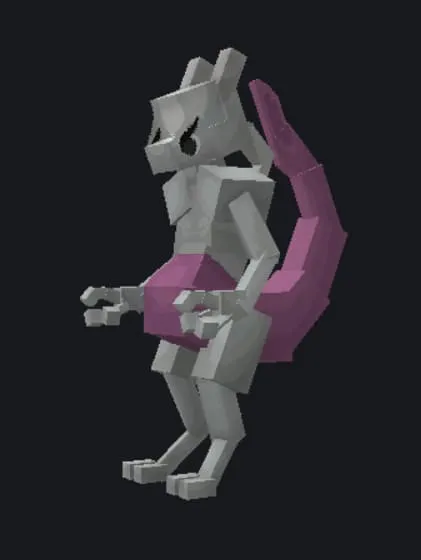 Моб в виде покемона Мьюту