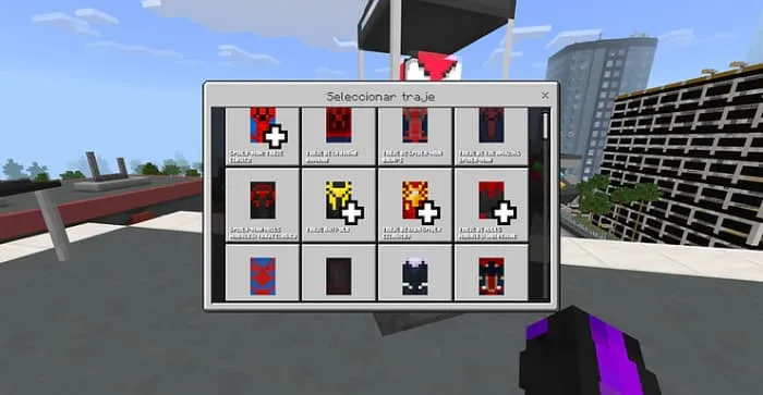 Выбор внешнего вида костюма Человека-паука