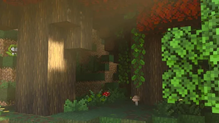 Реалистичная растительность в лесу