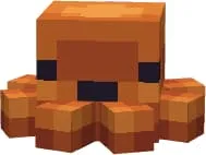 Оранжевый светящийся осьминог