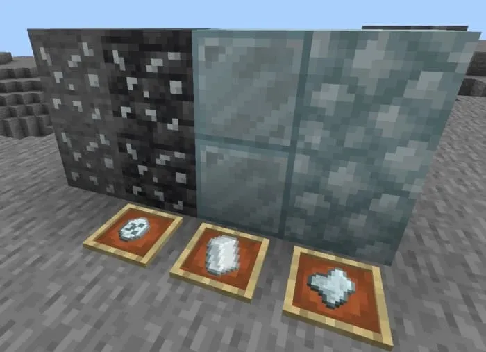 Серебряные блоки и предметы