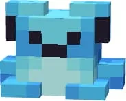 Голубая светящийся лягушка