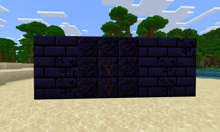 Блоки из обсидиановых кирпичей
