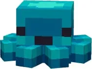 Темно-голубой светящийся осьминог