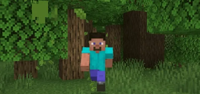 Игрок в лесном биоме