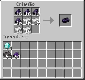 Слитки обсидиана в верстаке