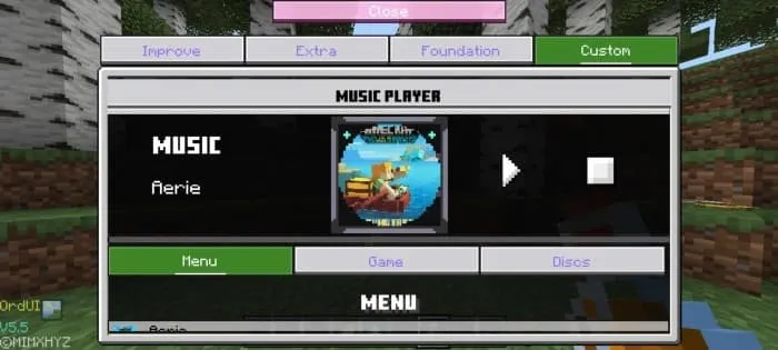 Пользовательское меню с возможностью персонализации