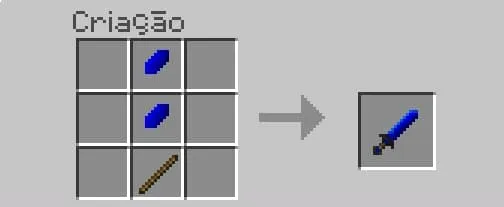 Крафт меча из синего кристалла