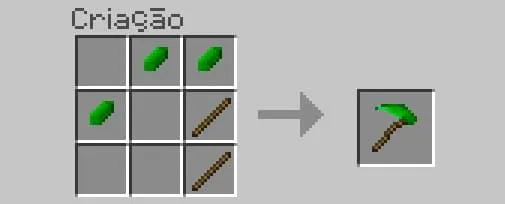 Крафт серпа из зелёного кристалла