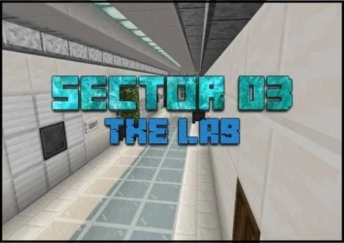 Сектор 03 тюрьмы с загадками и лабораторией в Minecraft