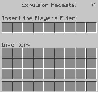 Слоты для фильтров и предметов