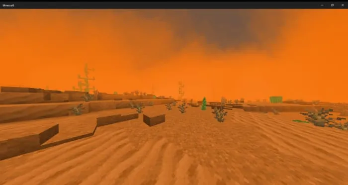 Оранжевая песчаная буря в месе