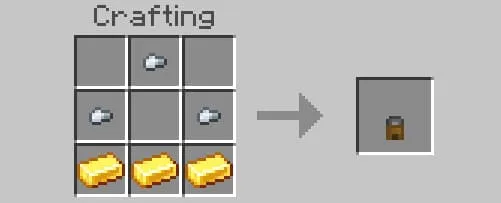 Крафт замка для блокировки доступа к рюкзаку