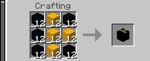 Комбинированный дорожный блок из черного и желтого бетона