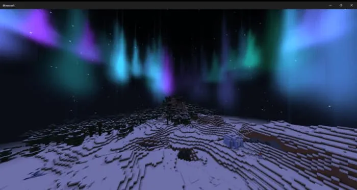 Одна из 12 вариаций северного сияния из аддона Frozen Tears