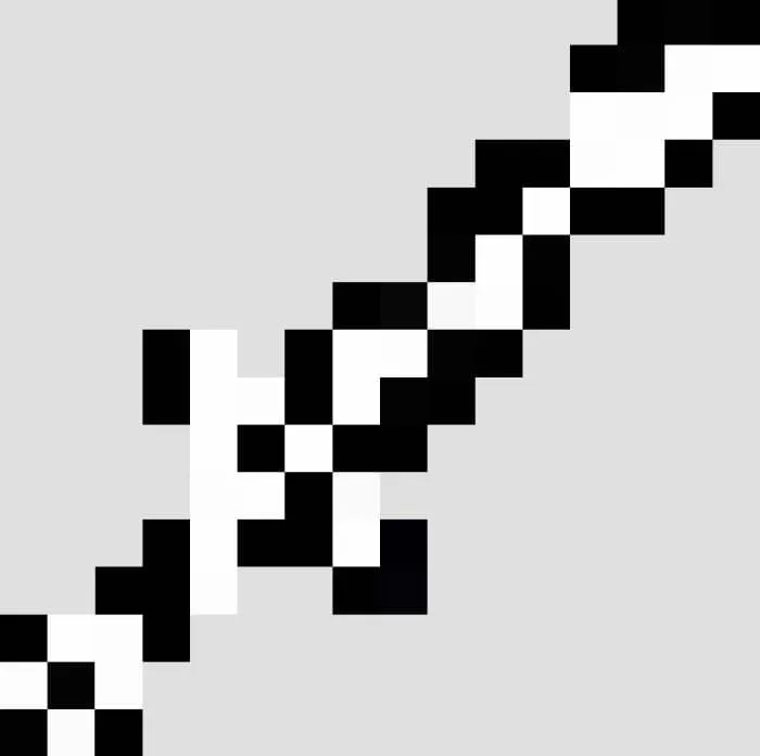 Черно-белый 4D меч