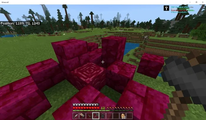 Добыча алых блоков