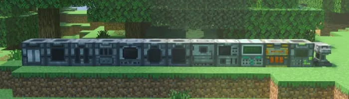 Набор различных технологичных блоков мода