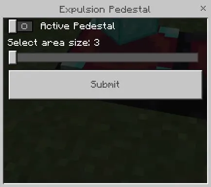 Настройка размера запретной области