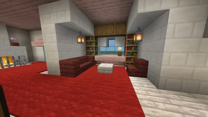 Обеденная зона с круглым столом и стульями