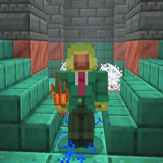 Огненный Клинок с эффектом поджога в бою