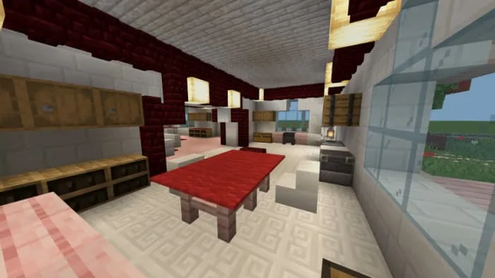 Кухня в доме Hello Kitty с деталями интерьера