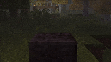 Капли лавы падают на блок