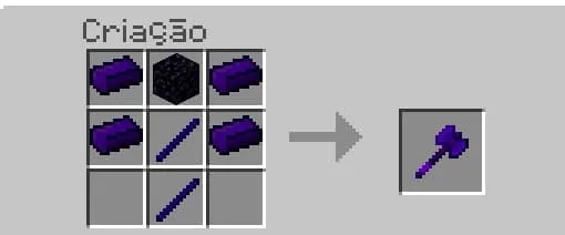 Крафт боевого молота из обсидиана