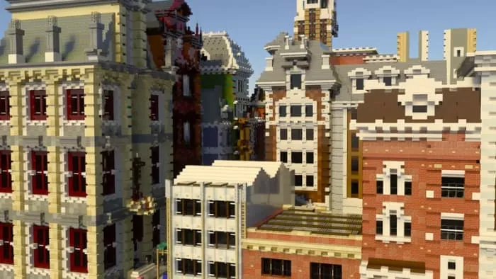 Район с высокими жилыми зданиями в современном стиле