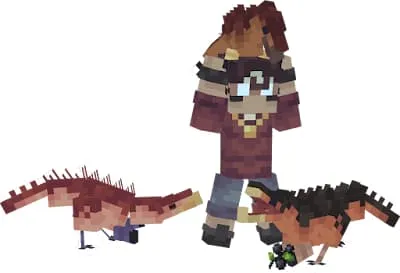 Пегомастаксы убегают с украденными вещами игрока