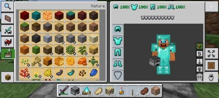 Альтернативный интерфейс для специальных инвентарей