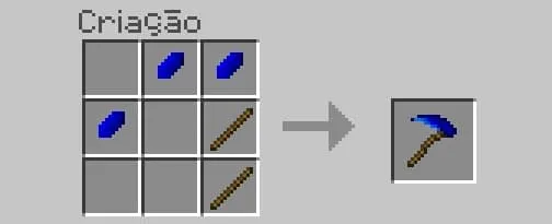 Крафт серпа из синего кристалла