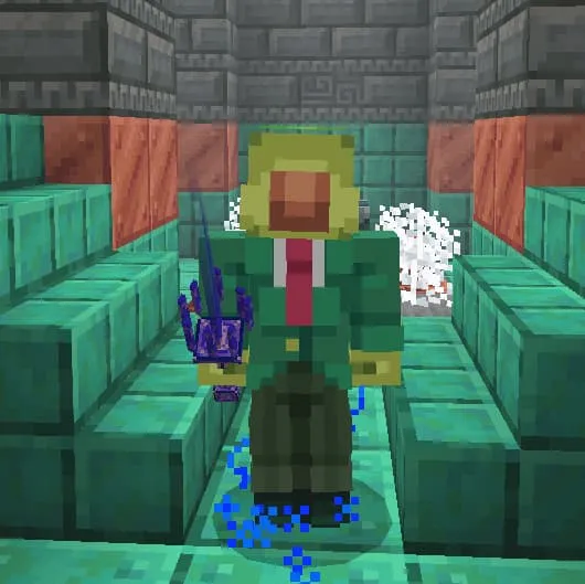 Клинок Края в руке — зачарованное оружие с эффектом левитации