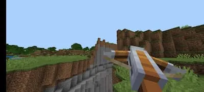 Игрок использует арбалет с крюком-кошкой