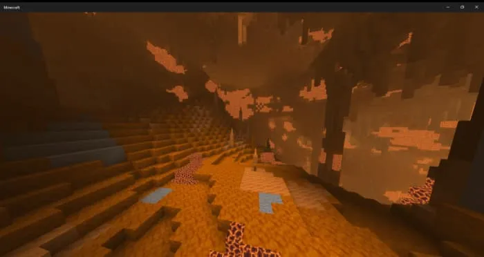 Огромная пещера в месе с новыми блоками