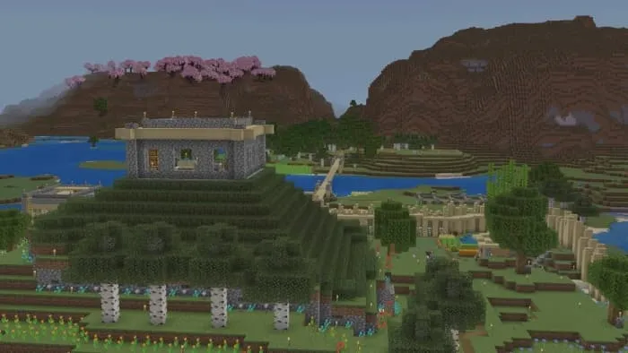 Деревня сзади