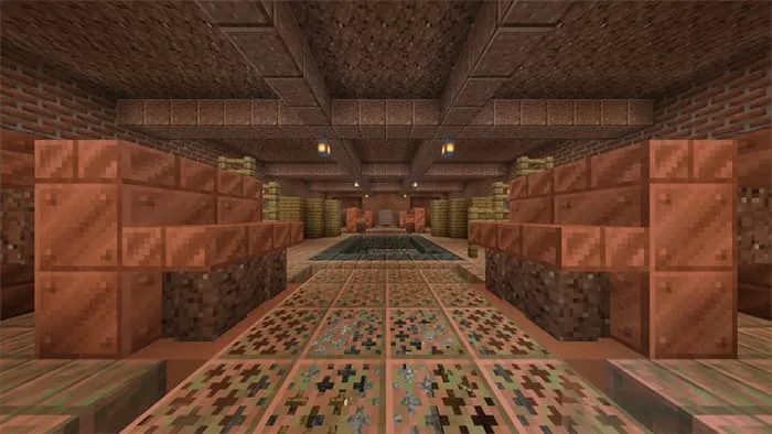 Арена в виде запутанного лабиринта из меди