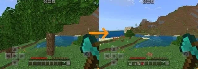 Пример быстрой добычи дерева