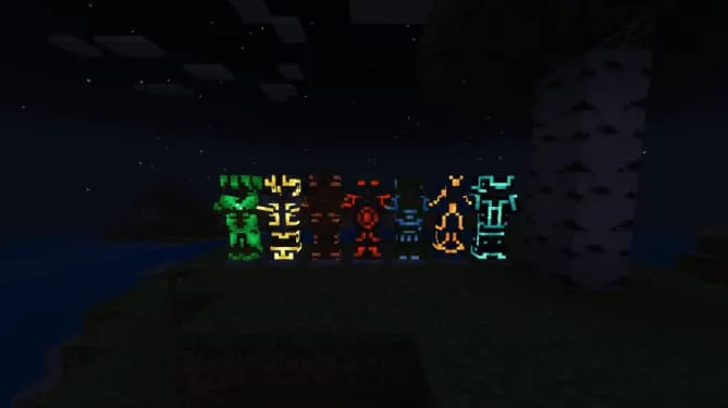 Новый вид других кузнечных шаблонов ночью