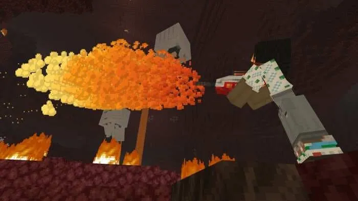 Использование огненного бластера