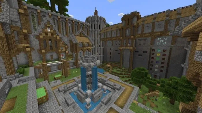 Одна из ключевых локаций на карте с фонтаном