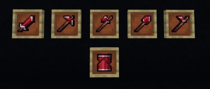 Набор инструментов, созданных из банок, с характеристиками, как у золотых