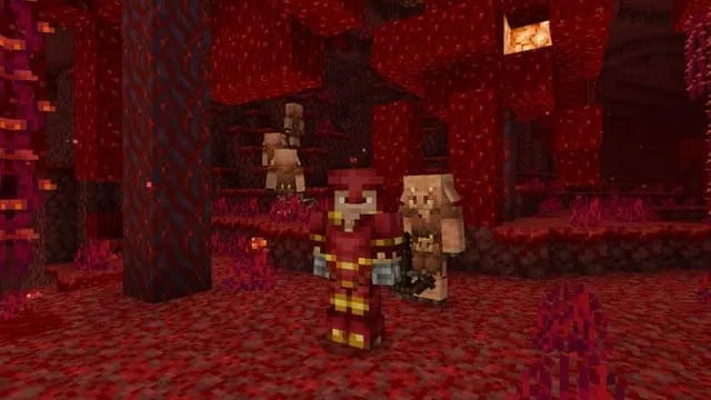 Блестящая броня из золота и смертельного незерита