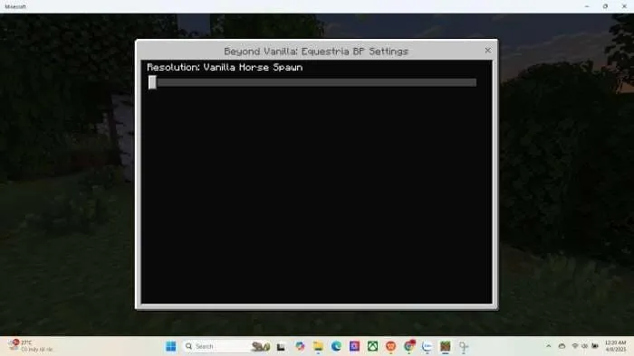 Выбор типа спауна лошадей