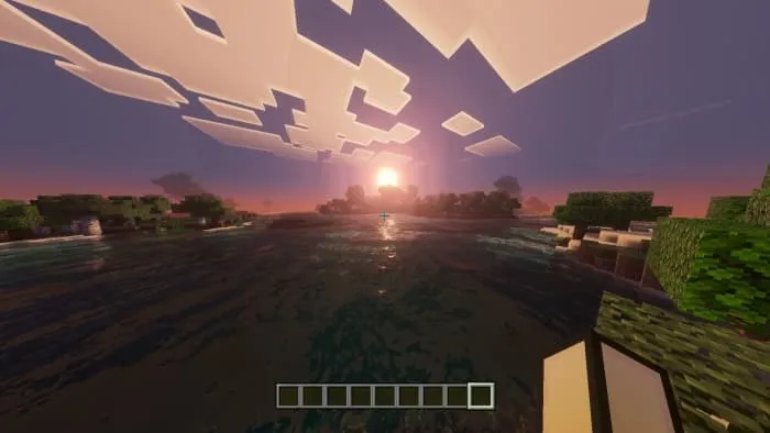 Закат Солнца над миром