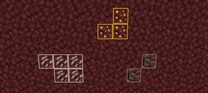 Яркие контуры вокруг блоков Адской руды