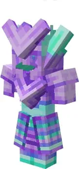 Доспехи из фиолетовых и зеленых минералов